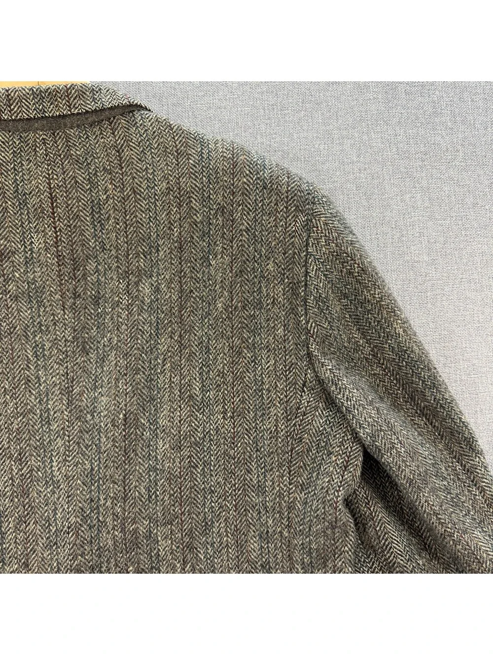 Vintage New England Collection Wool Tweed Herringbone Blazer USA 44R Sport Coat